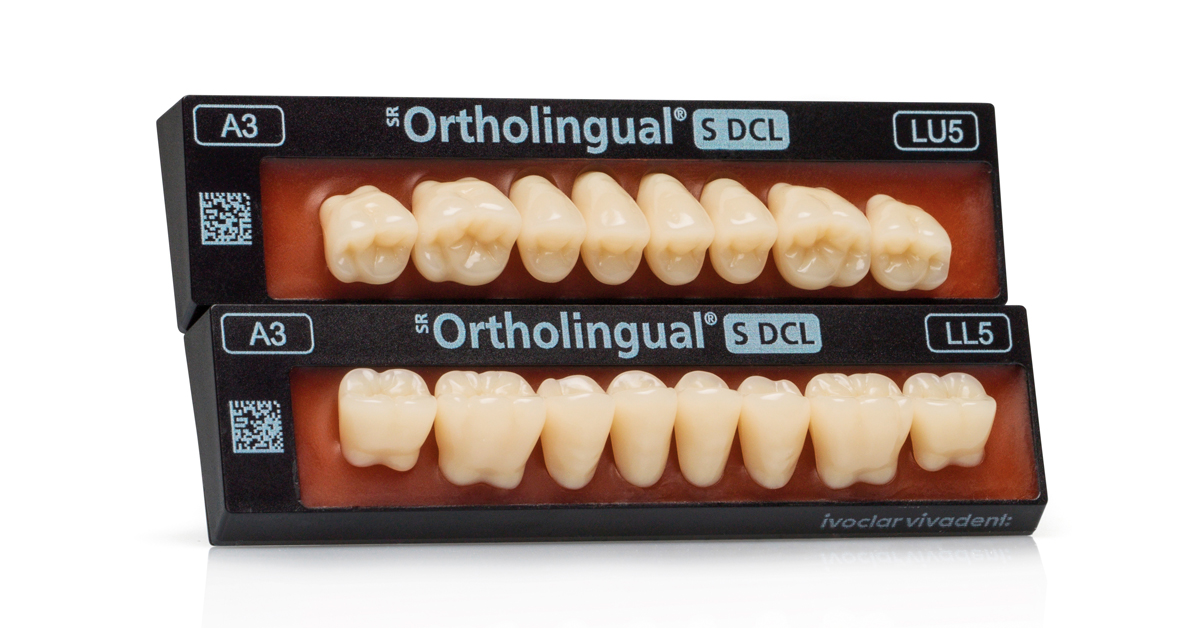 Complete dentures: SR Ortholingual S DCL - new posterior teeth for the lingualized occlusion